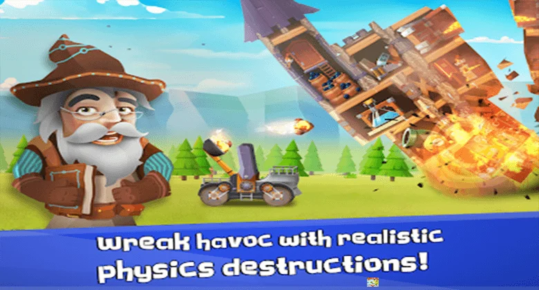 physics destruction catapult king mod apk