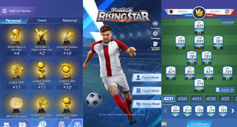 unlimited money football rising star apk